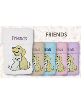 Set asciugamani 1+1 FRIENDS - colori