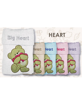 Set asciugamani 1+1 HEART - colori