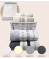 Set asciugamani 1+1 JOLIE con Balza in Cotone e Pizzo - Colori